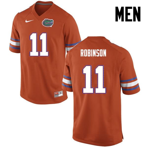 NCAA Florida Gators Demarcus Robinson Men's #11 Nike Orange Stitched Authentic College Football Jersey OSH0564BD